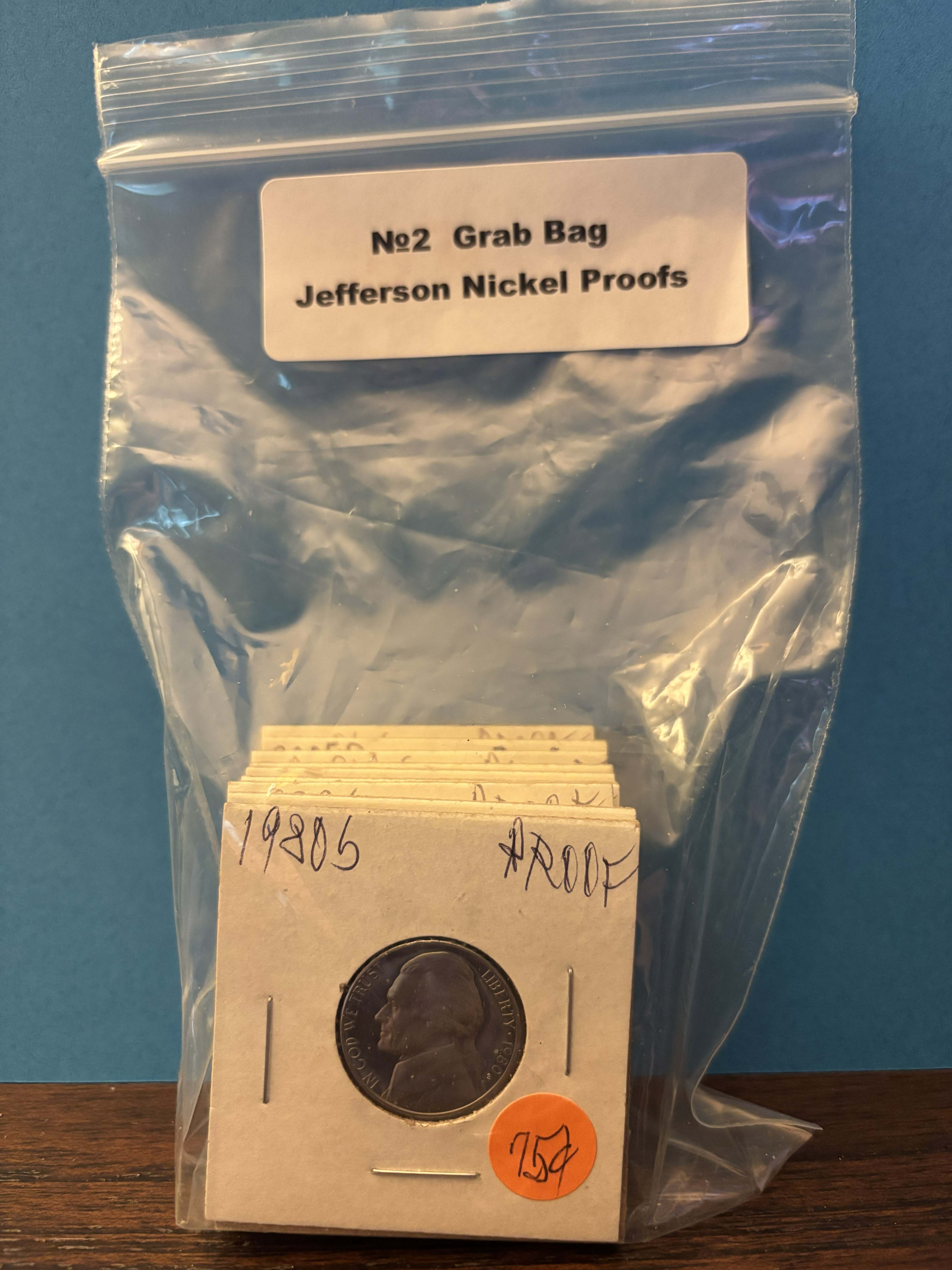 Jefferson Proof Nickel Grab Bag #2